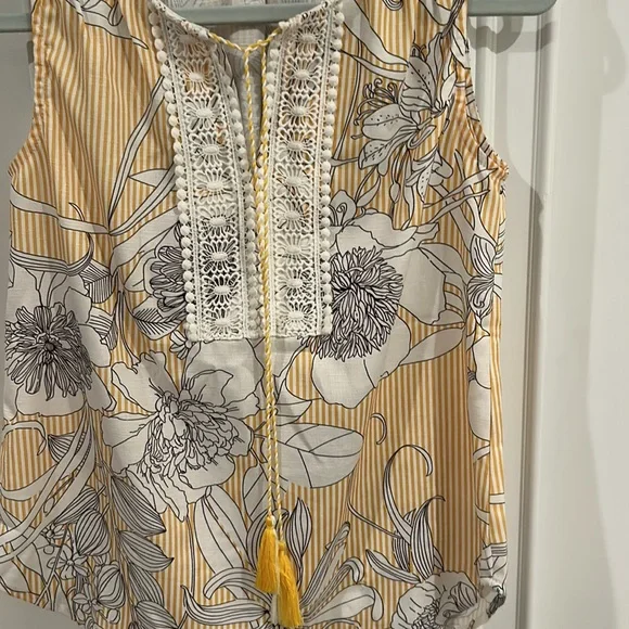 Jade Melody Tam Sleeveless embroidered blouse with tassels XS - Picture 3 of 4